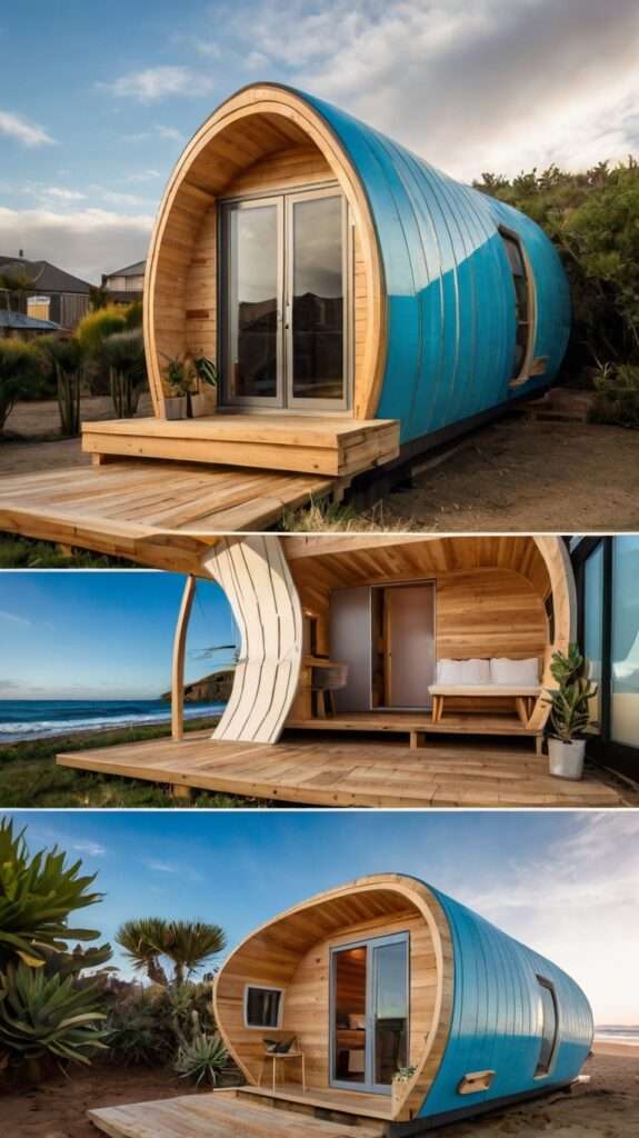 surf shack-inspired tiny house designs