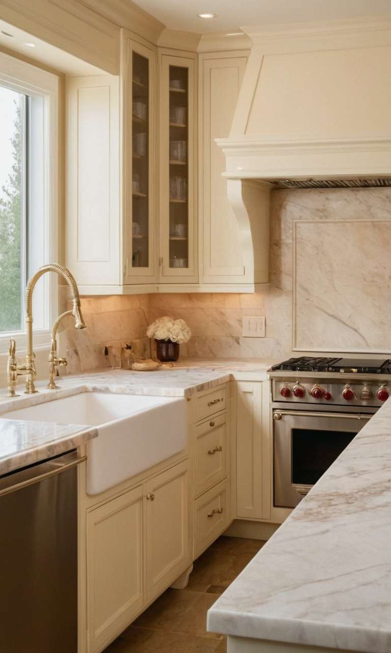 Cream Kitchen Cabinets