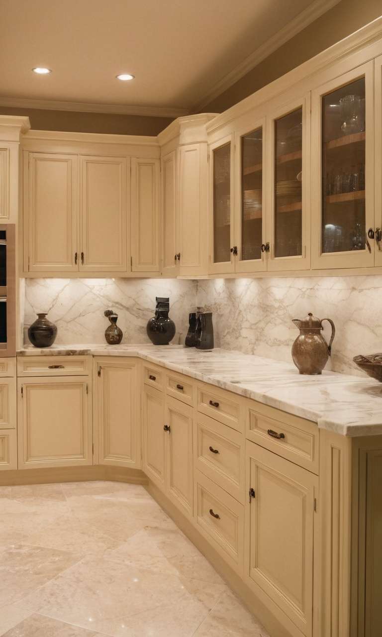 Cream Kitchen Cabinets